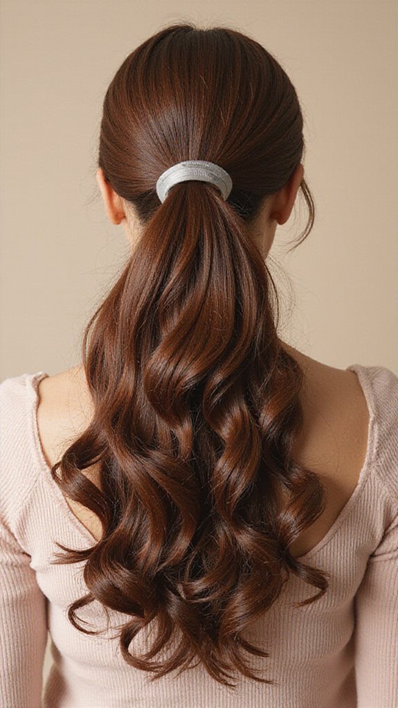bouncy structured textured segmented ponytail