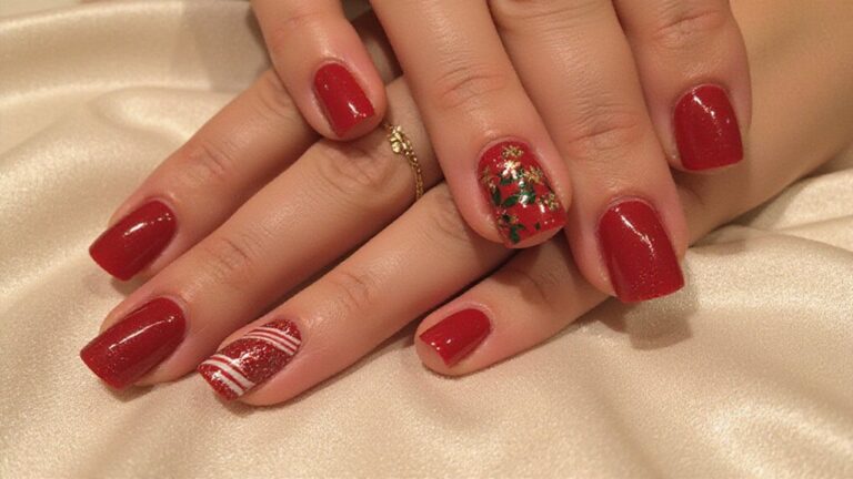 21 Red Christmas Nails