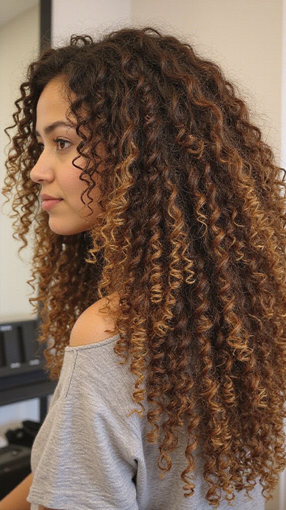 dimensional layered curly hairstyle