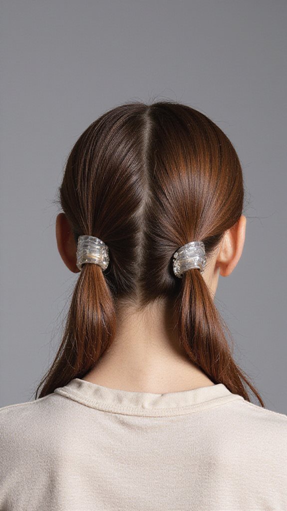 dimensional volumized versatile double ponytail