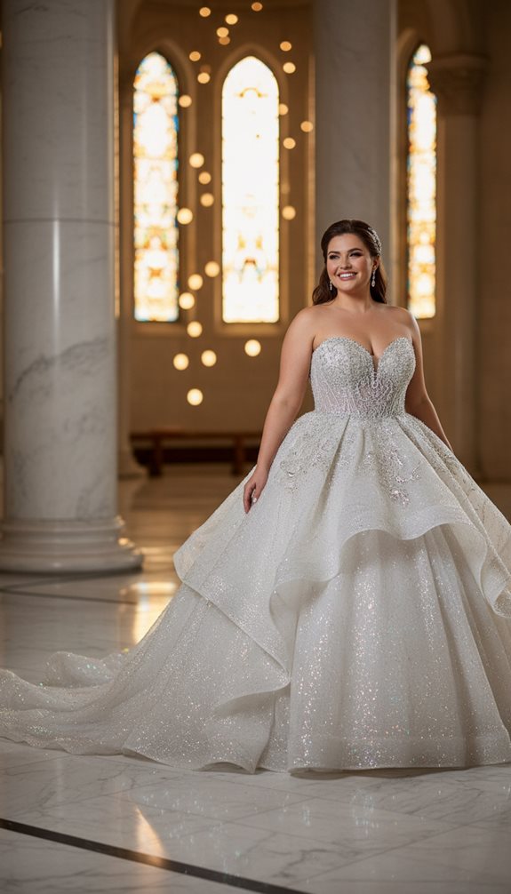 dramatic princess sparkle ballgown