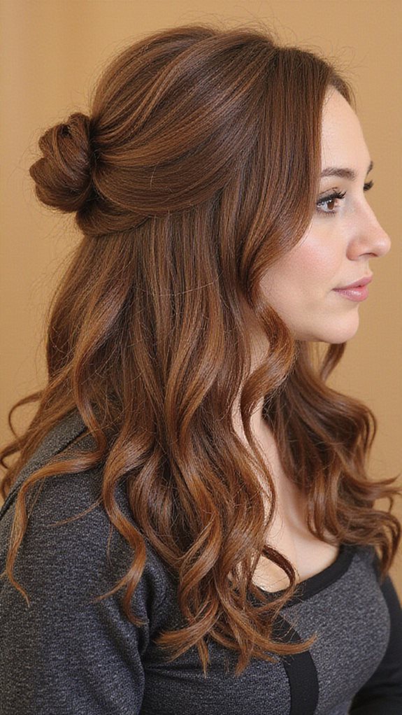 elegant effortless versatile half up ponytail