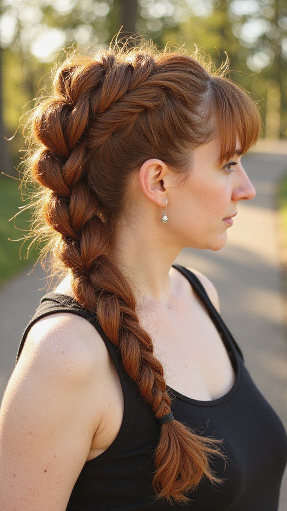 elegant textured rope braid ponytail