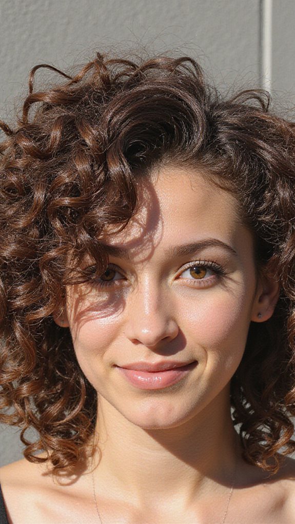 layered curly volumizing and face framing