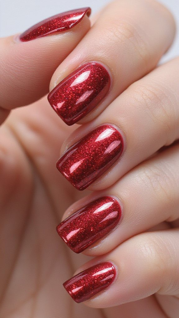 lustrous metallic chrome holiday manicure