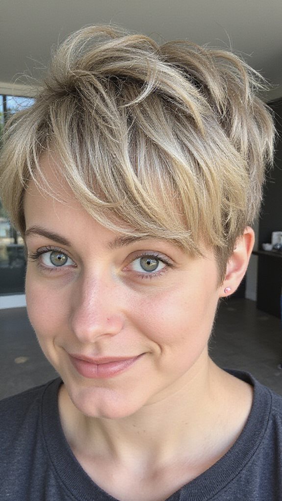 messy dimensional graduated texturizing pixie