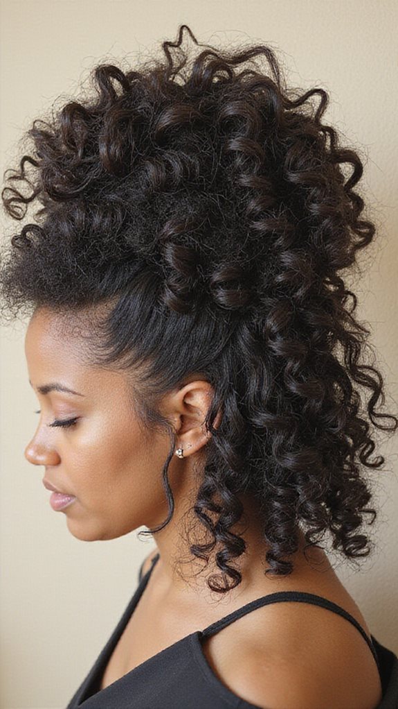 protective voluminous pineapple shaped curl defining