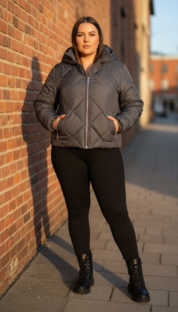 quilted layered edgy functional