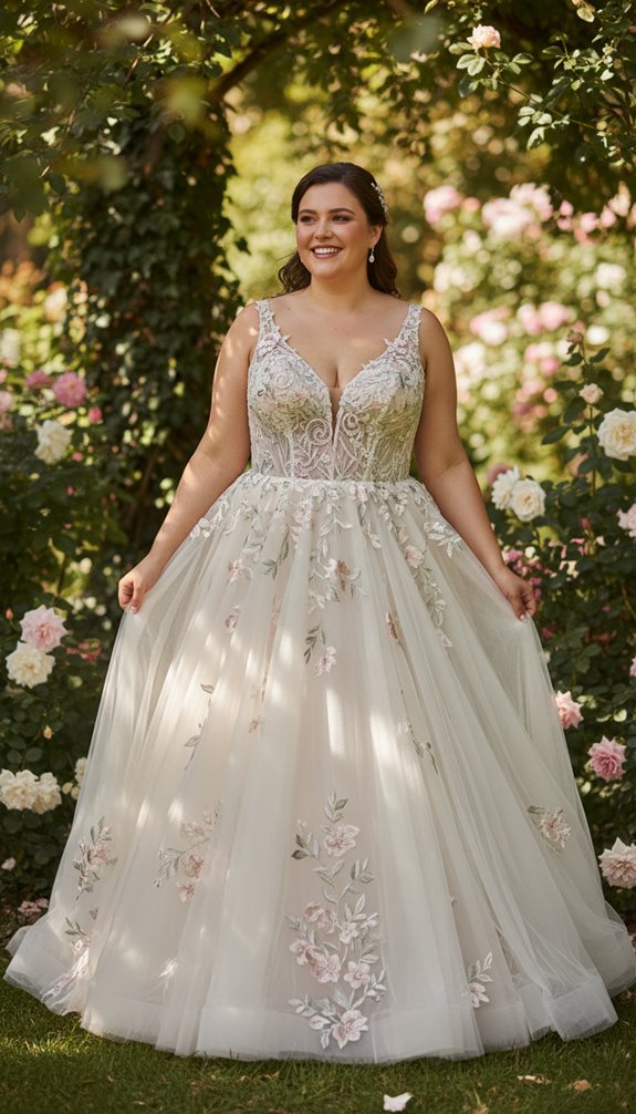 romantic floral flowing whimsical garden