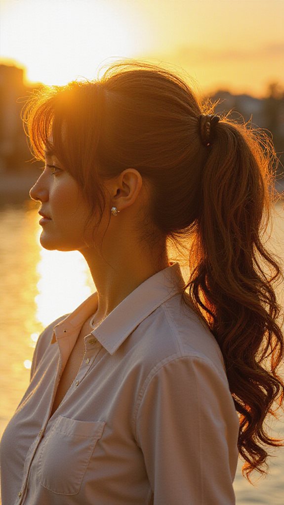 soft textured side swept romantic