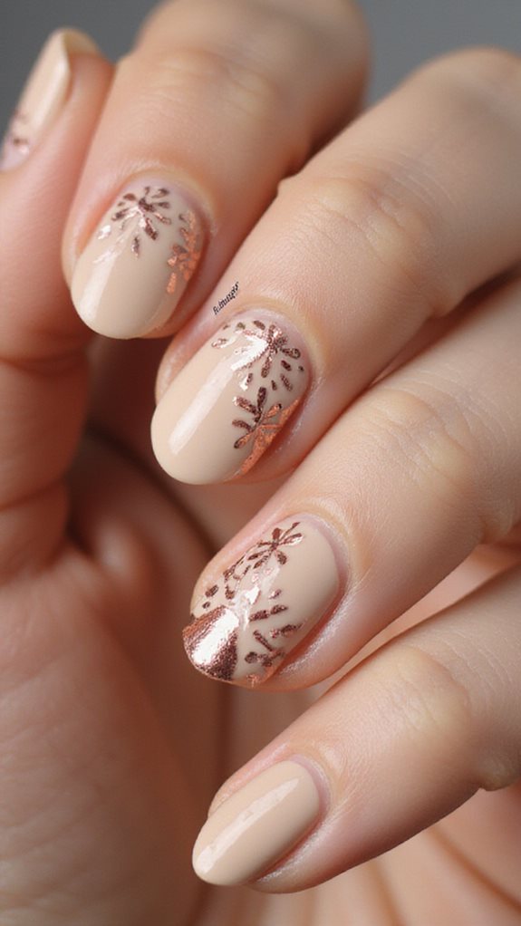 sophisticated warm textural versatile nail art