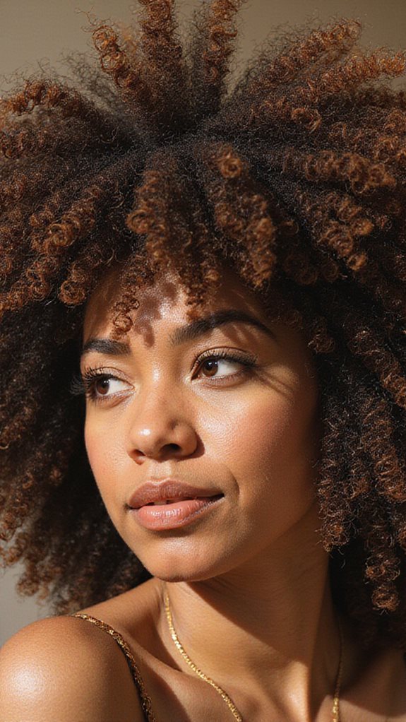voluminous coiled defined lifted afro