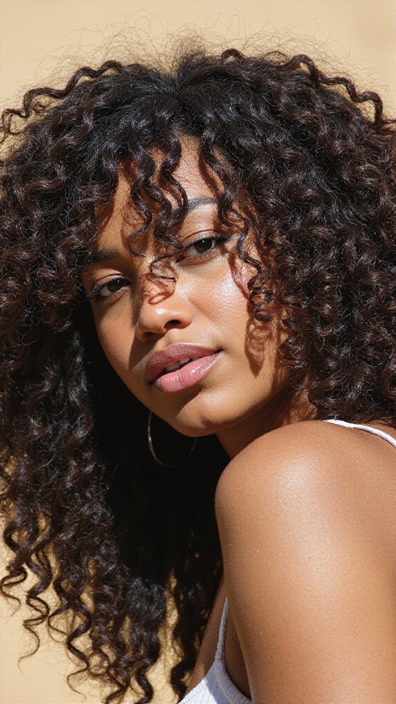 voluminous textured air dried curl defining knot out